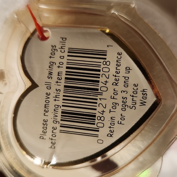 NWT RARE TY Beanie Baby Halo Angel w/ Brown Nose Pink Neck Bow. Original #466!!! - Picture 6 of 8